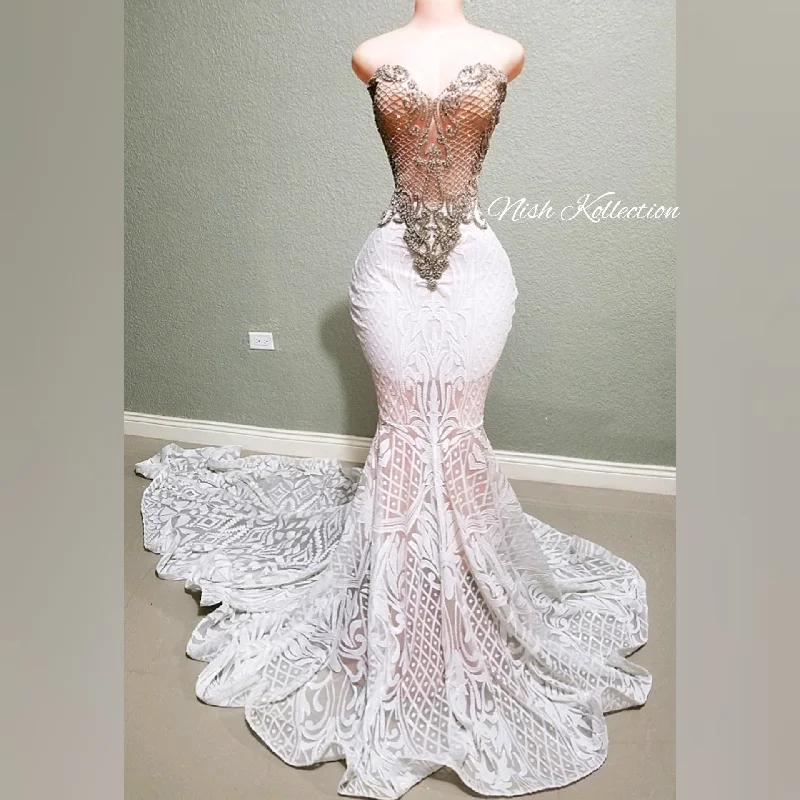 Diamond Victoria sequin rhinestone wedding dress