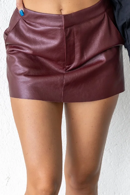 EMILY LEATHER SKORT